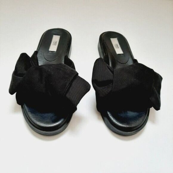 MIISTA London Valerie Sandal Bow Black Sz 36 / US 5.5 - Picture 7 of 13